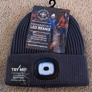 Gray Rechargeable LED Beanie
